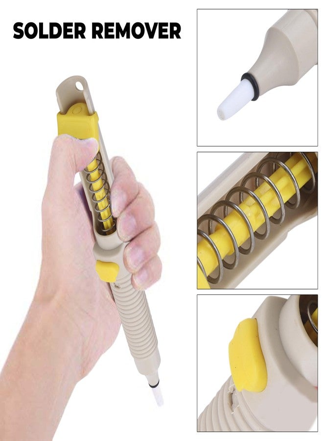 ام كي مضخة إزالة اللحام MX - أداة شفط لحام يدوية لإزالة اللحام الزائد أثناء إصلاح لوحات الدوائر المطبوعة، وصيانة الأجهزة الإلكترونية. - Image 4